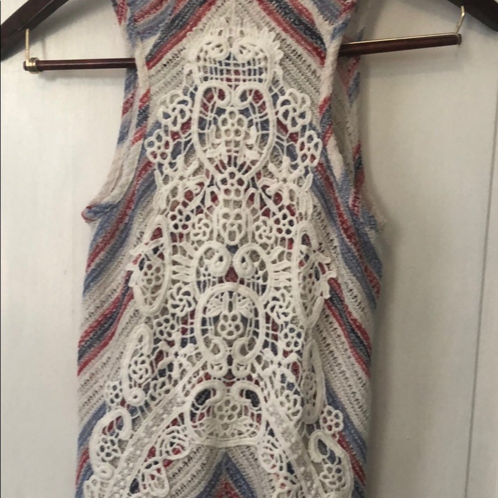 American Rag Crochet Back Tank Top - Picture 3 of 7